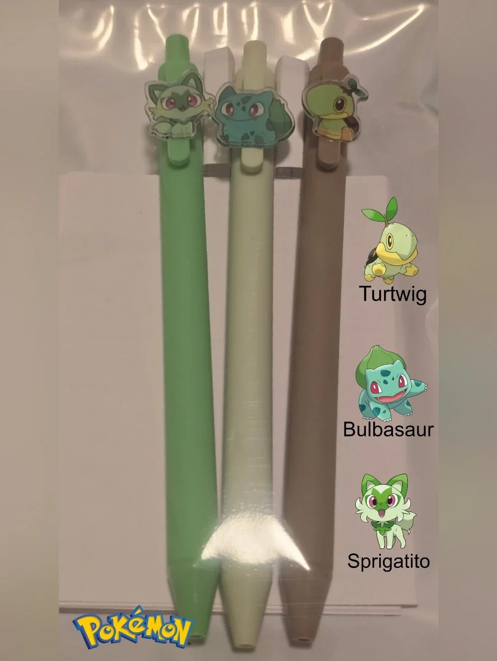 Pokemon Grass Type Gel Pens